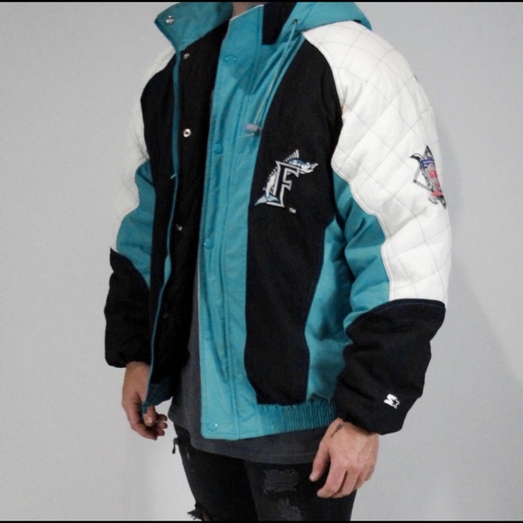 Vintage Florida Marlins Baseball Puff Jacket - Picture 1 of 5